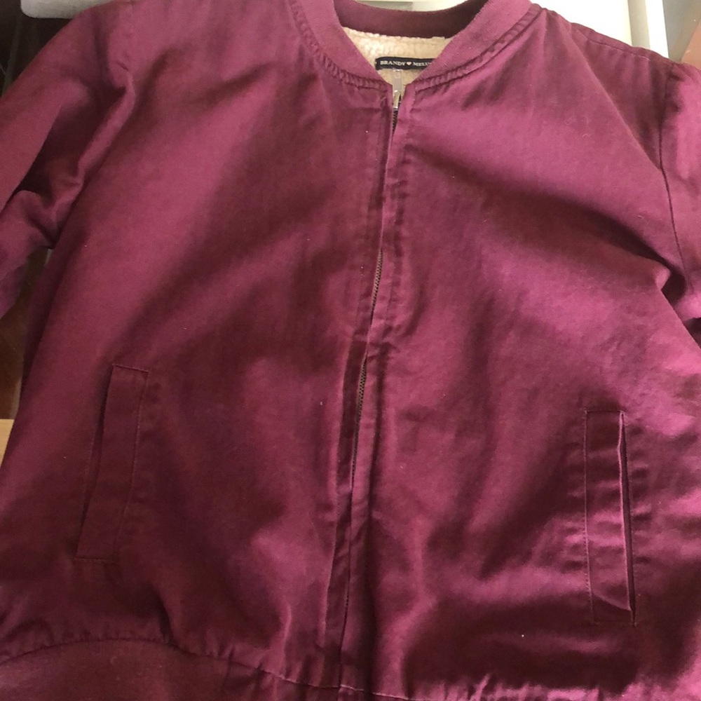 Maroon brandy melville jacket